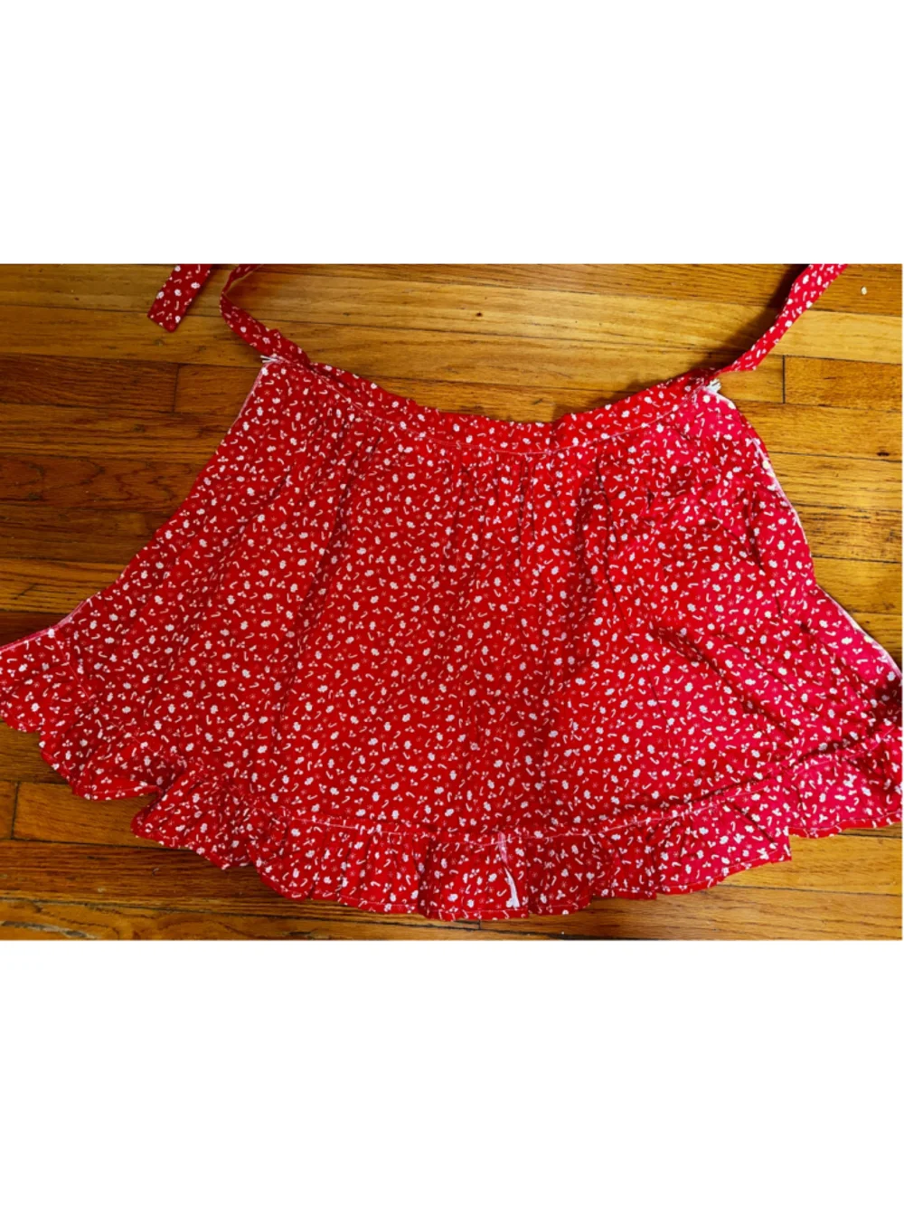 Lot 4 Vintage Christmas Holiday Aprons Half Reversible Retro Sheer Lace Cotton